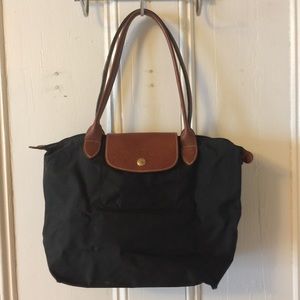 Longchamp small “le pliage” tote, black